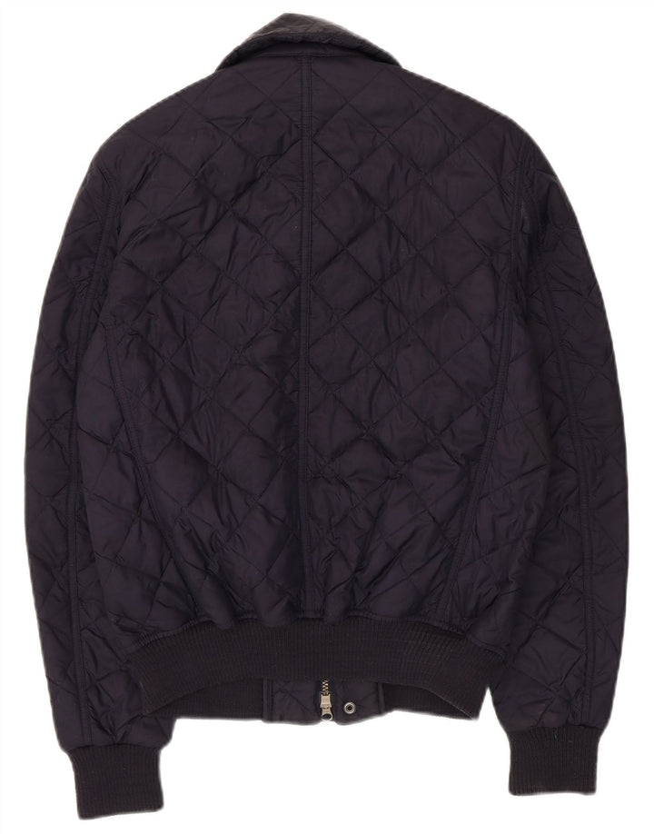 Jaqueta acolchoada masculina Barbour UK 36 pequena poliamida azul marinho