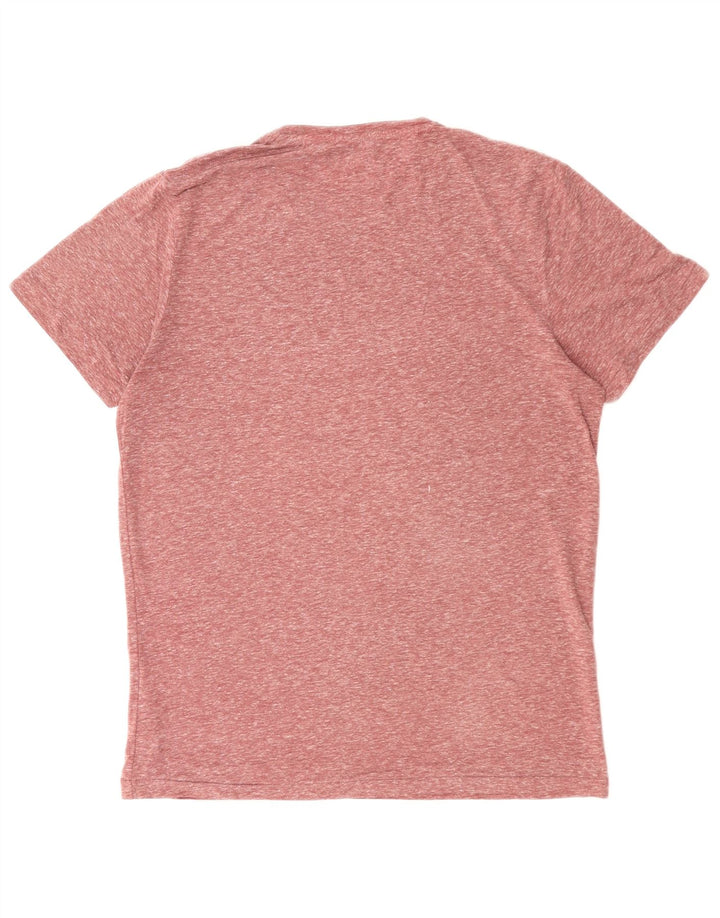 JACK & JONES Camiseta masculina gráfica superior médio poliéster manchado cor de vinho