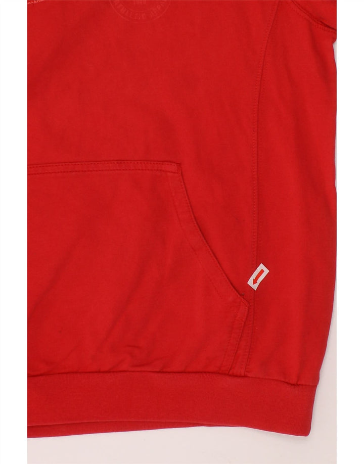 CHAMPION Girls Graphic Hoodie Jumper 9-10 Years Red Cotton Vintage Champion and Second-Hand Champion from Messina Hembry 