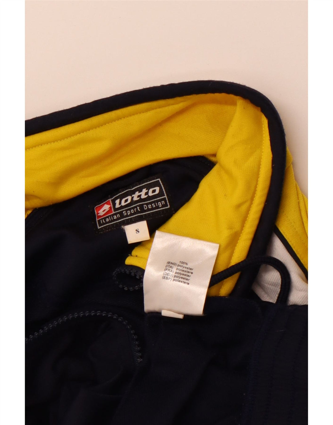 LOTTO Mens Treino Top Jaqueta Pequena Azul Marinho Colourblock Poliéster