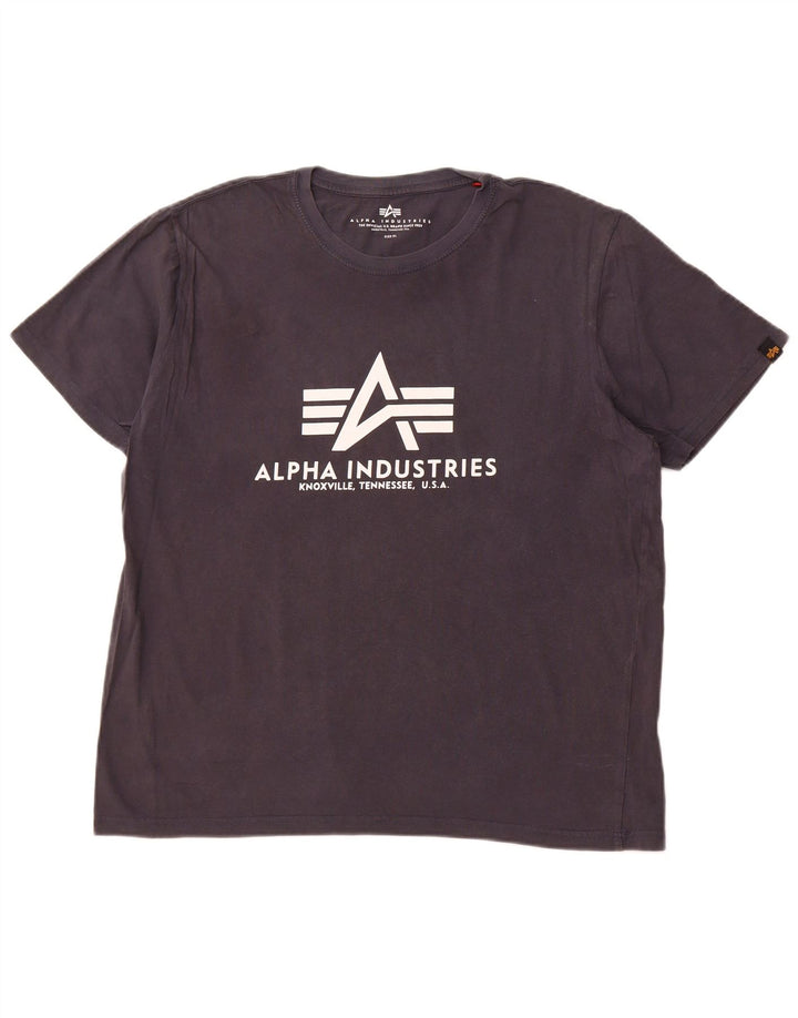 Camiseta gráfica masculina ALPHA INDUSTRIES XL azul marinho