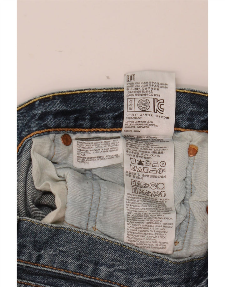 Levi's Masculino 501 Straight Jeans W32 L30 Azul Algodão