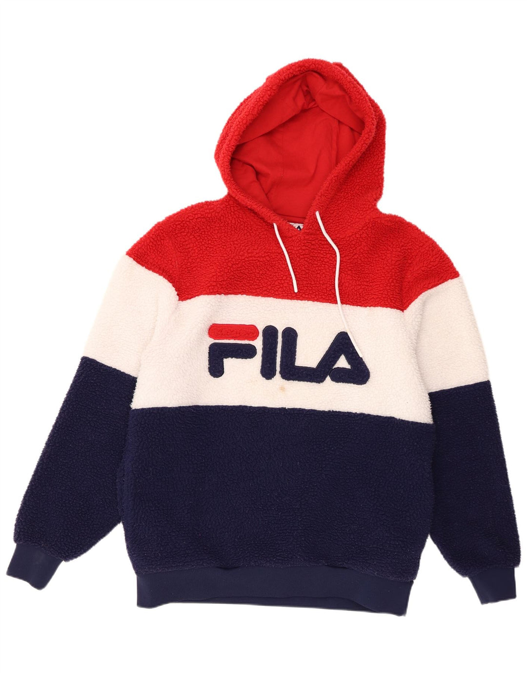 Fila Mens Fleece Hoodie Jumper Médio Multicolorido Colourblock Poliéster