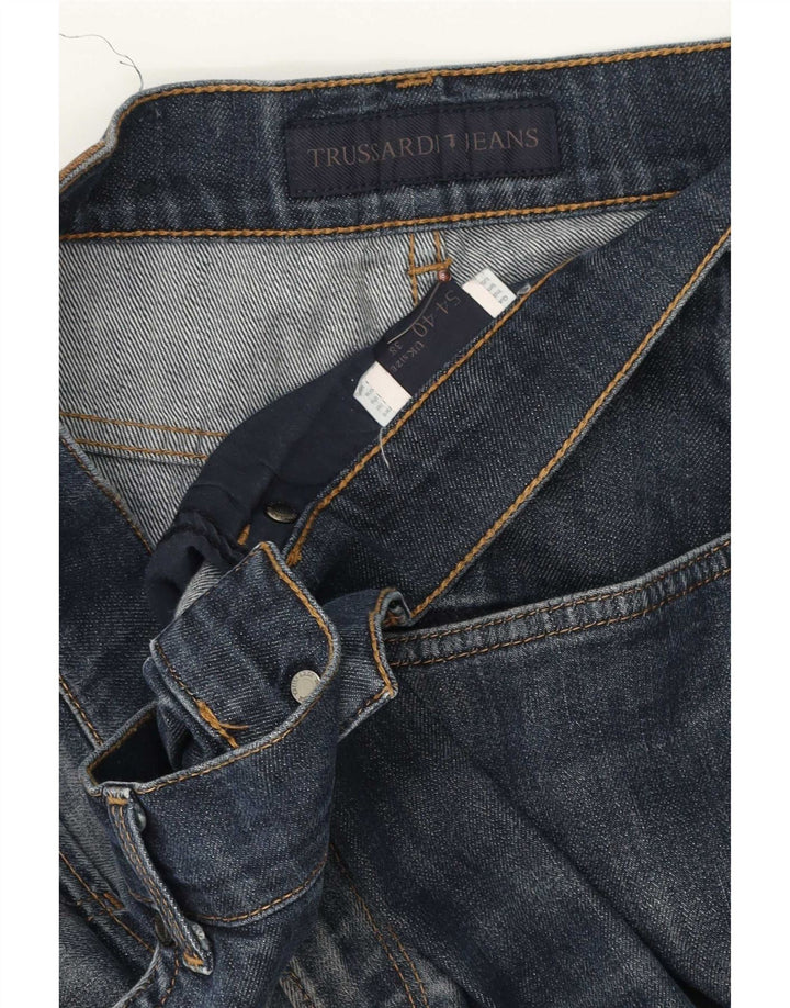 Trussardi Mens Tapered Jeans W38 L29 Azul Algodão