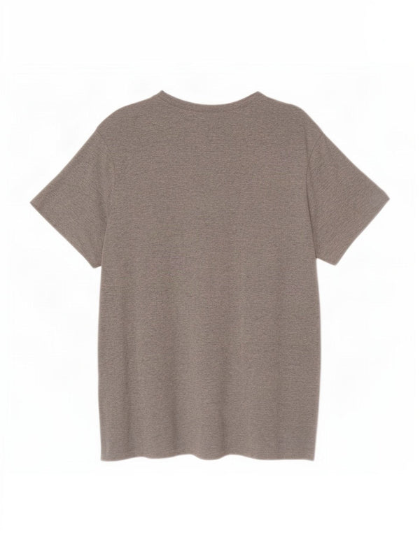 Camiseta masculina Nike Top XL cinza manchado de algodão