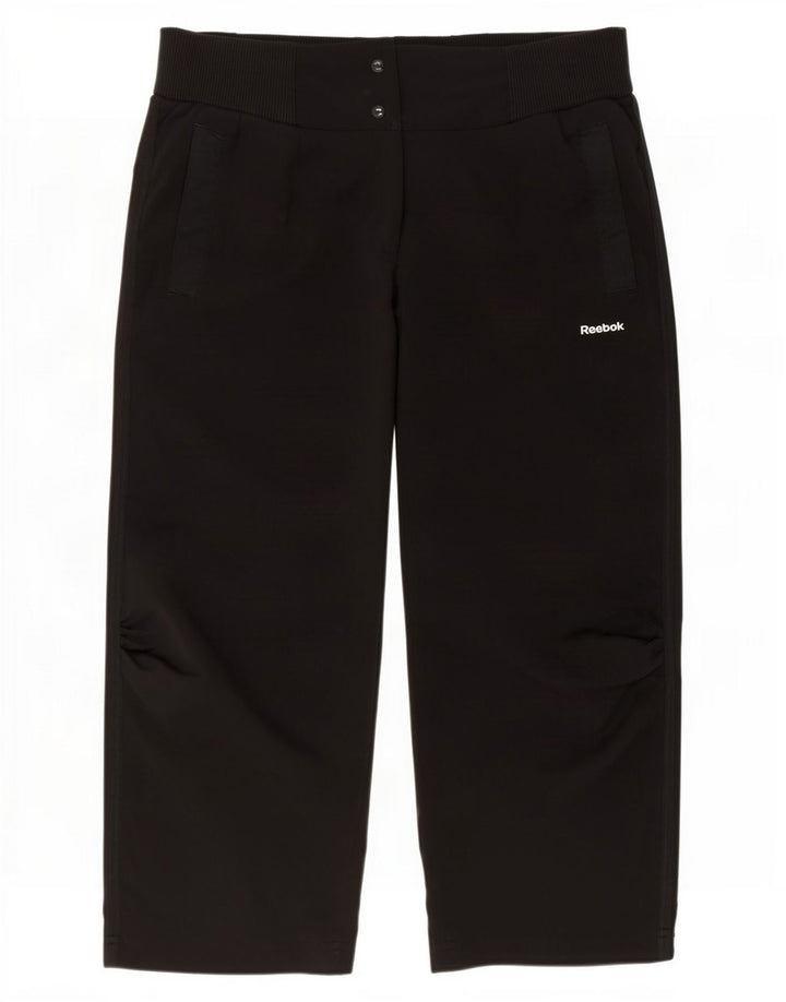 Bermuda feminina Reebok UK 12 médio W30 poliéster preto