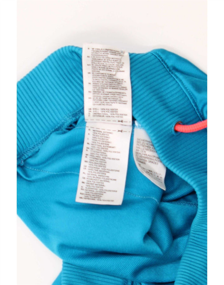Shorts esportivos femininos Adidas UK 10 pequeno azul poliéster