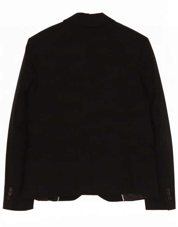 Jaqueta blazer feminina Zara com 1 botão Reino Unido 14 grande preta