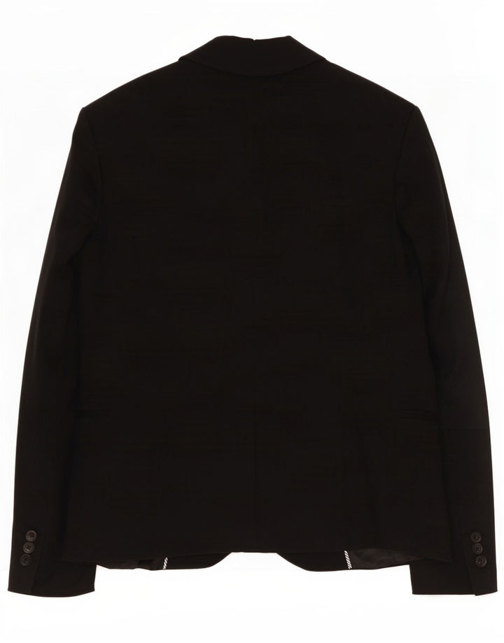 Jaqueta blazer feminina Zara com 1 botão Reino Unido 14 grande preta