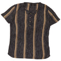 Camiseta masculina Zara Top pequeno acrílico listrado cinza