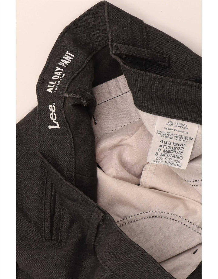 Lee Calça masculina reta casual média W30 L31 algodão cinza