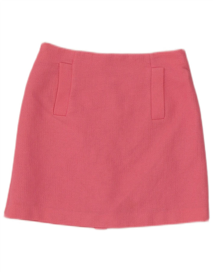 Mini saia feminina Zara XS W24 poliéster rosa