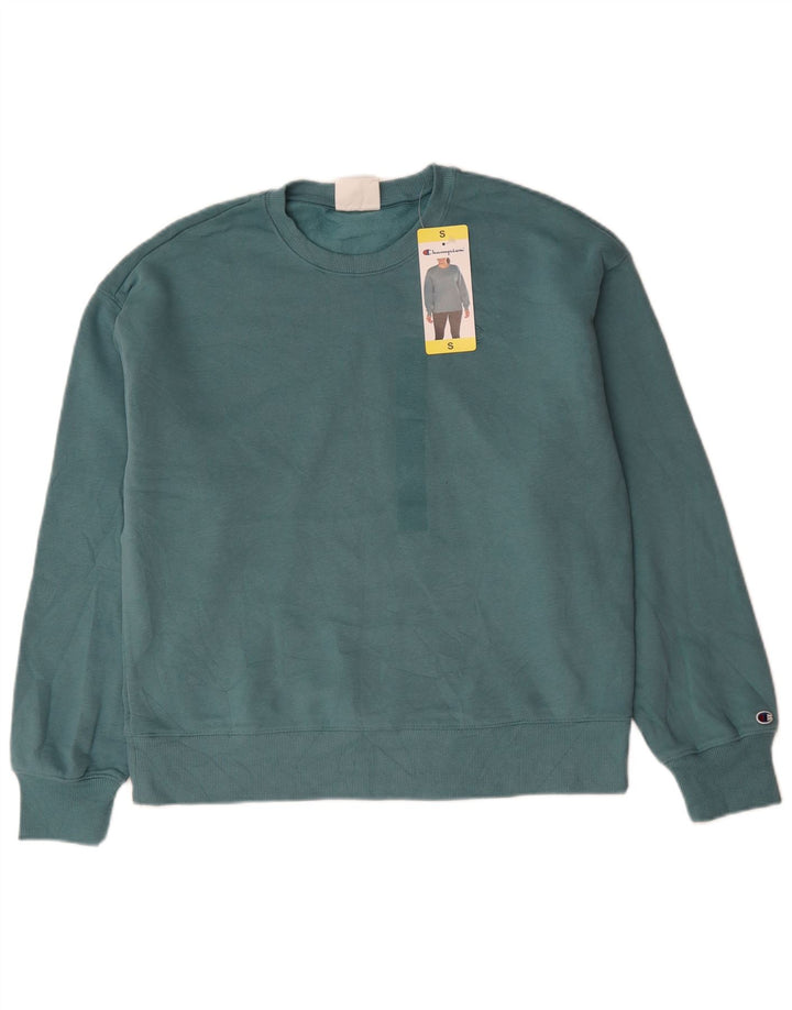 CHAMPION Suéter feminino oversized UK 10 pequeno poliéster verde
