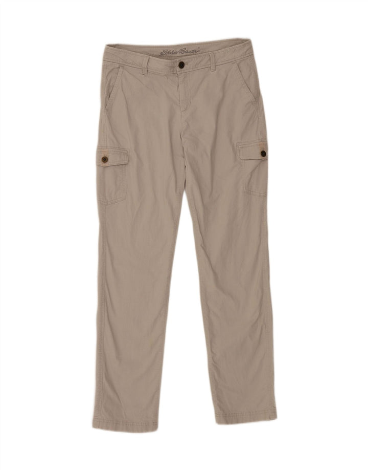 EDDIE BAUER Womens Straight Cargo Trousers US 10 Large W32 L31 Grey Cotton Vintage Eddie Bauer and Second-Hand Eddie Bauer from Messina Hembry 