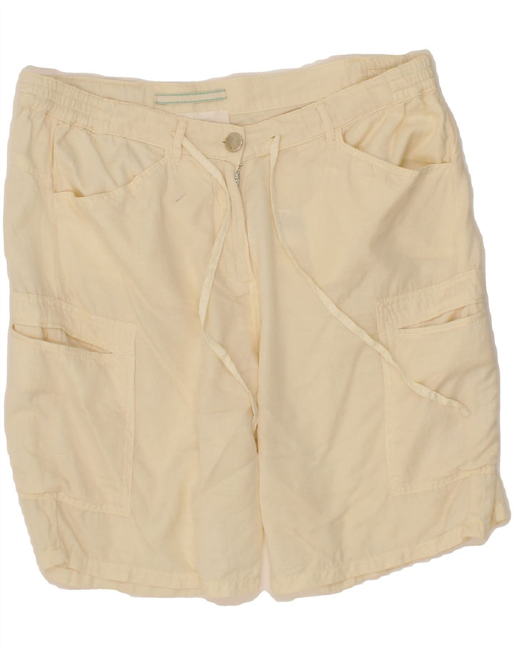 TWIN-SET Womens Cargo Shorts W28 Medium Yellow Cotton Vintage Twin-Set and Second-Hand Twin-Set from Messina Hembry 
