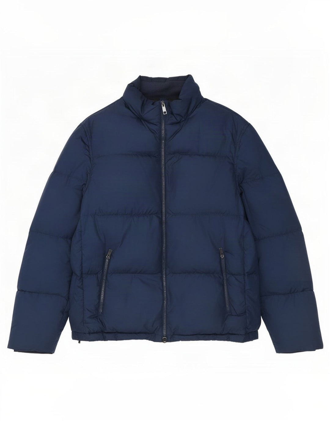 Jaqueta acolchoada masculina Massimo Dutti UK 42 XL azul marinho poliéster