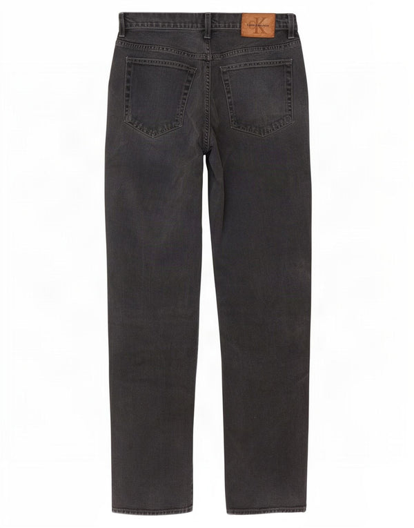 Calvin Klein Calça jeans masculina cônica W32 L31 algodão preto