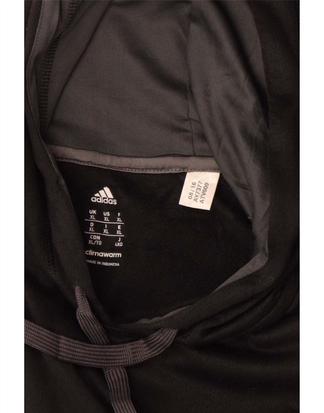 Adidas Mens Climawarm Hoodie Jumper XL Preto Poliéster