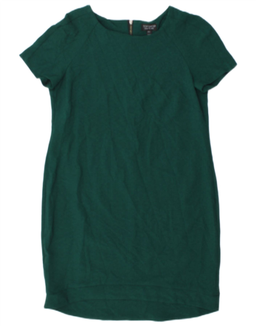 Vestido bainha feminino Topshop UK 10 poliéster verde pequeno
