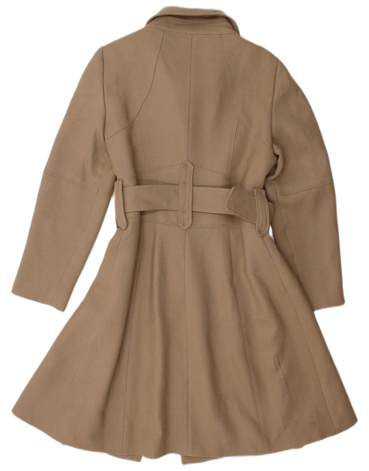 Sobretudo feminino Zara UK 14 grande lã bege