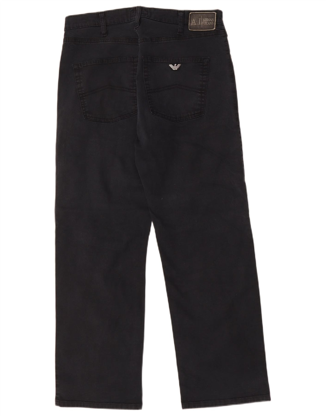 Calça jeans reta masculina Armani W32 L28 algodão preto