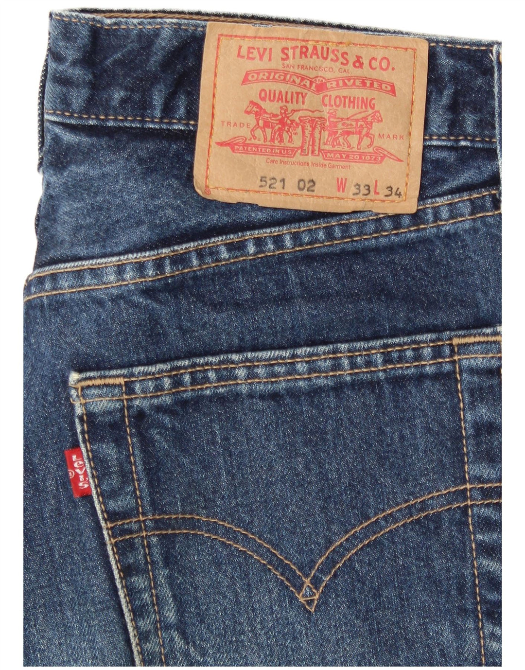 Levi's Masculino 521 Straight Jeans W33 L29 Azul Algodão