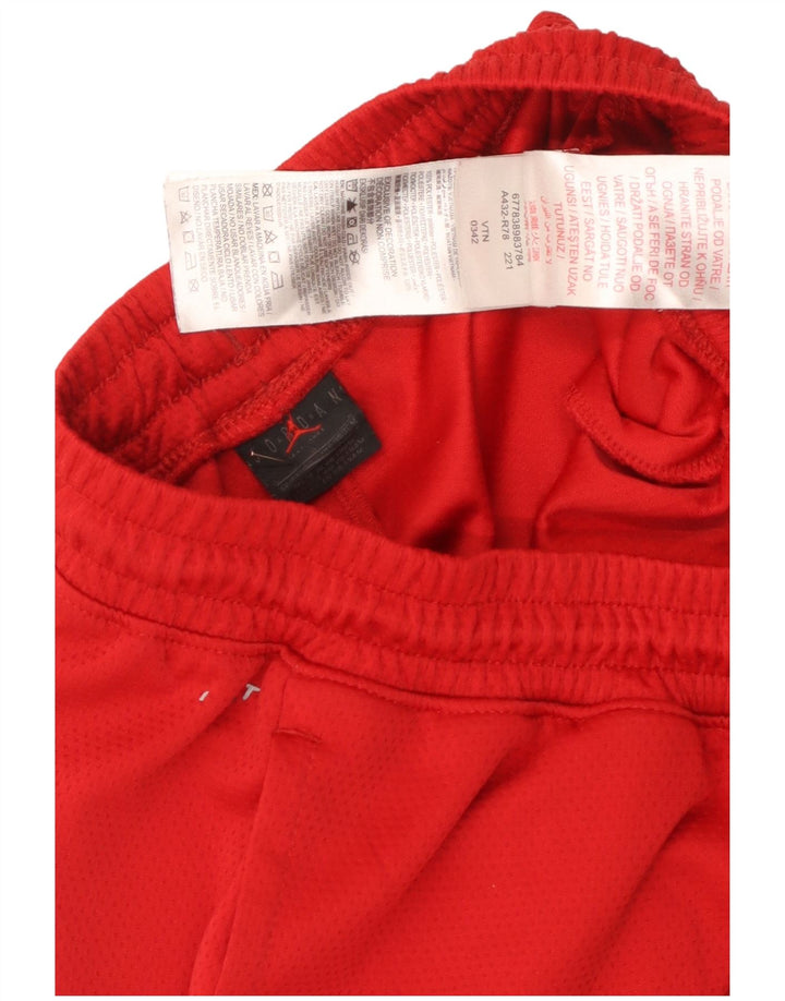 Shorts esportivos Jordan Boys 12-13 anos vermelho colorblock poliéster