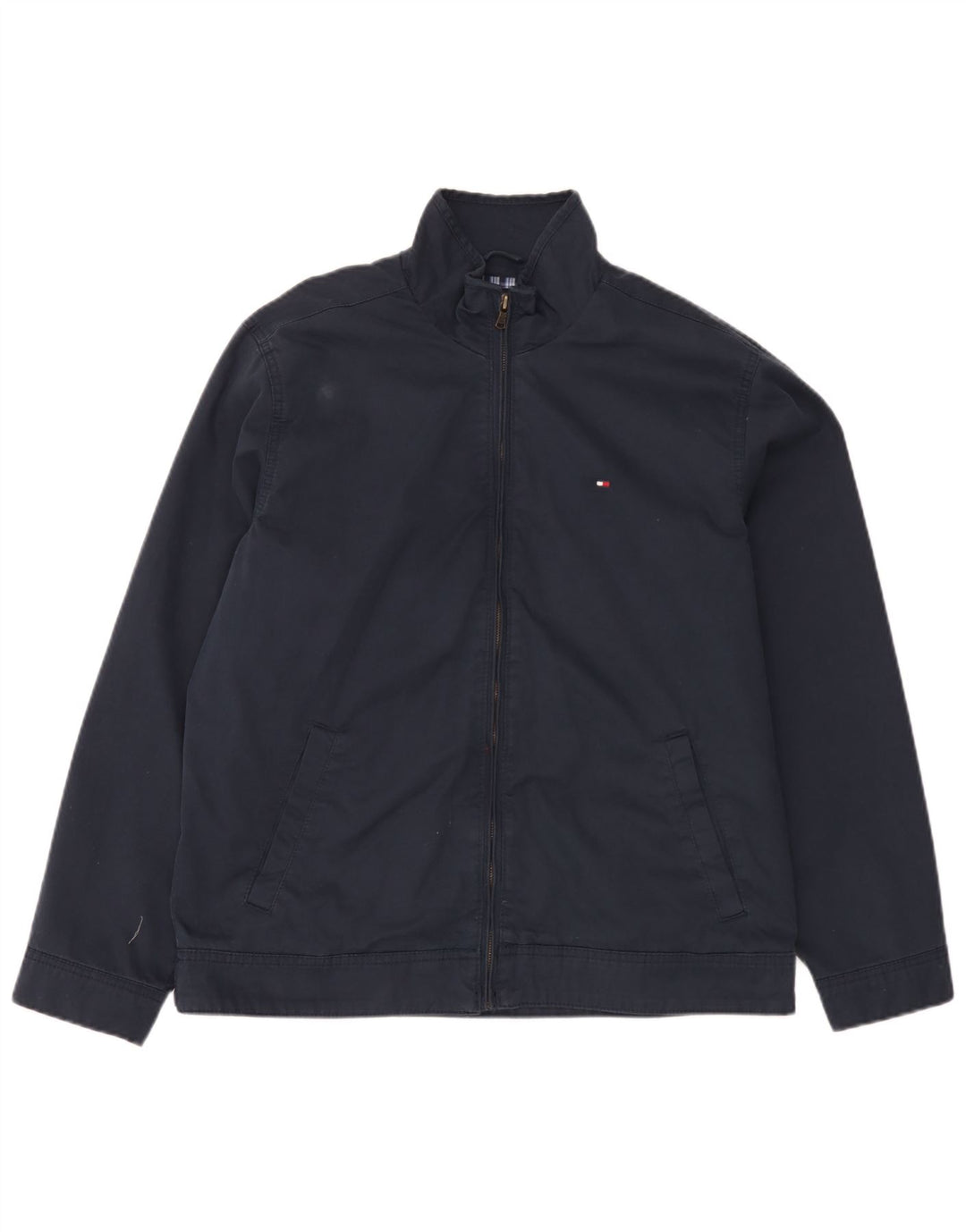 Jaqueta bomber masculina Tommy Hilfiger Reino Unido 38 algodão azul marinho médio