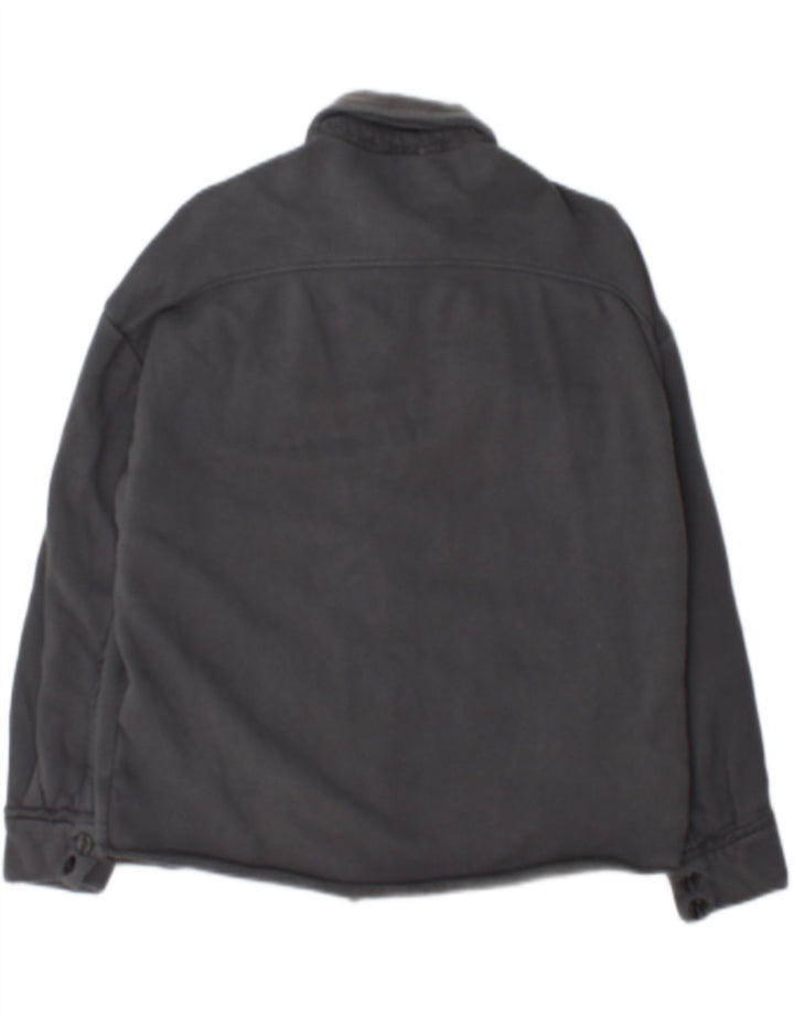 Camisa oversized feminina Dkny UK 2 2XS algodão cinza