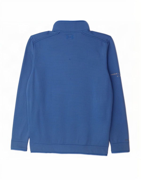Moletom masculino Under Armour com zíper e gola em poliéster azul médio