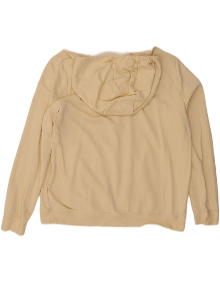 NIKE Womens Oversized Graphic Hoodie Jumper UK 18 XL Beige Cotton Vintage Nike and Second-Hand Nike from Messina Hembry 