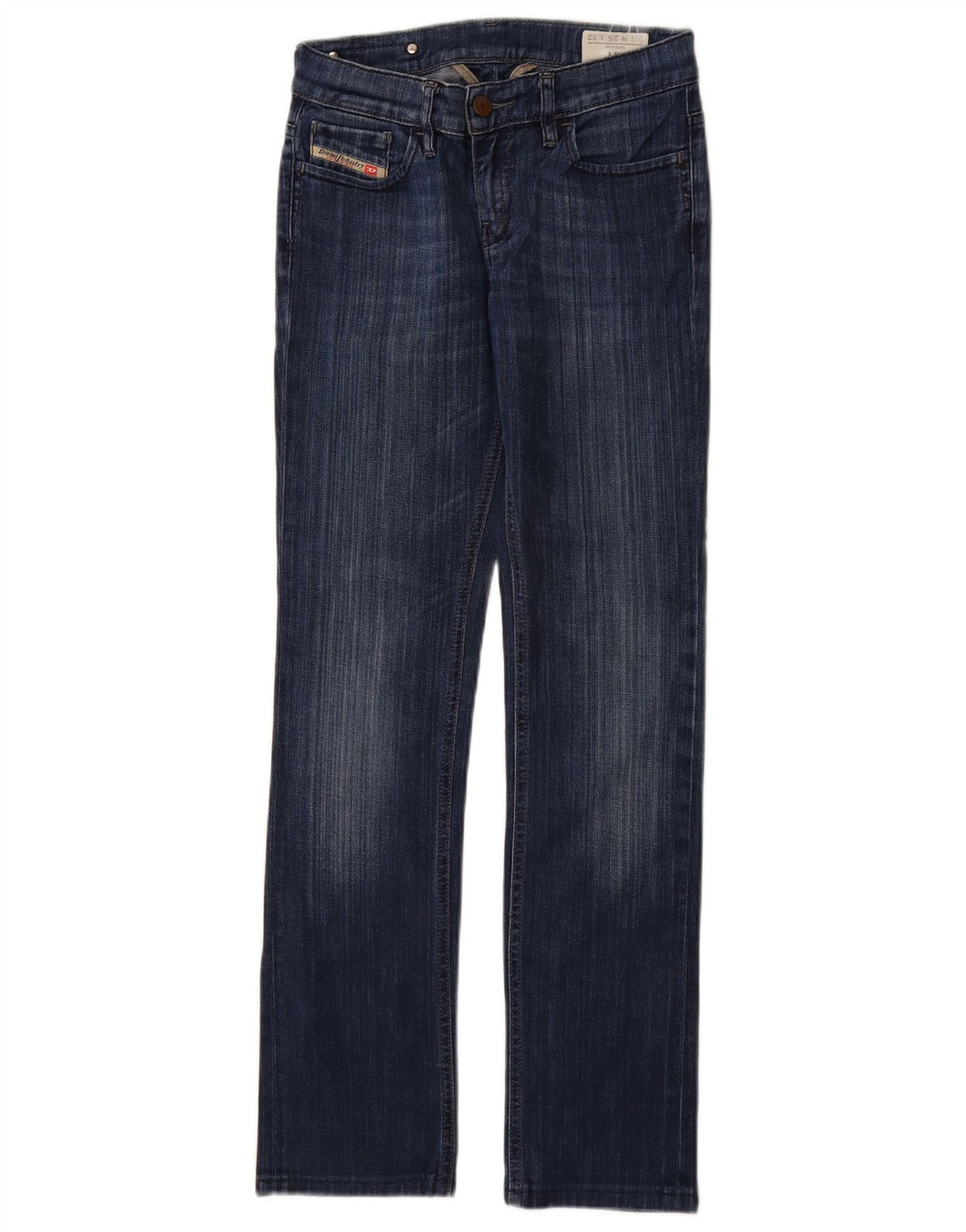 DIESEL Feminino Liv Straight Jeans W25 L29 Azul Algodão