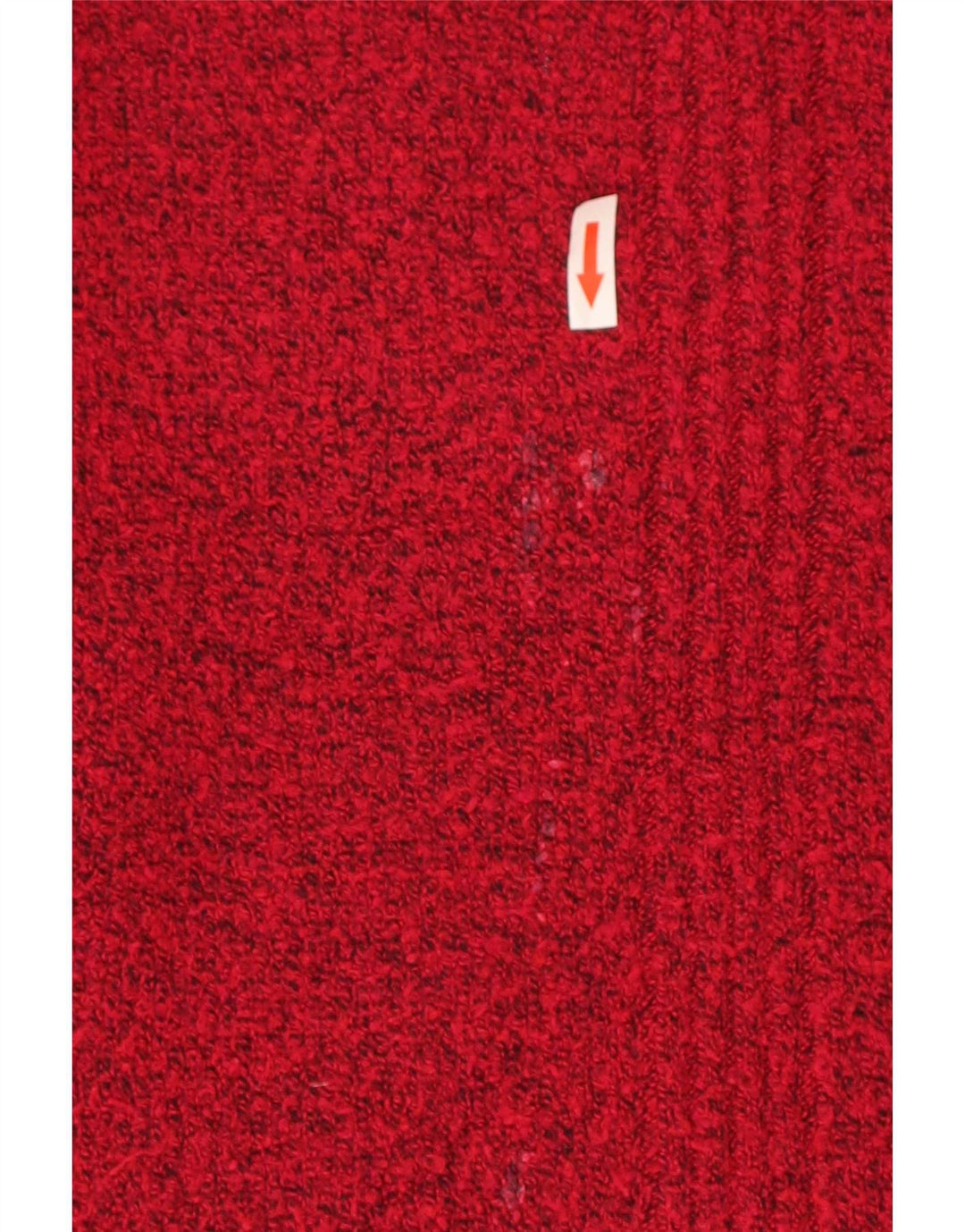 Suéter feminino Marks & Spencer com gola canoa Reino Unido 14 médio vermelho manchado