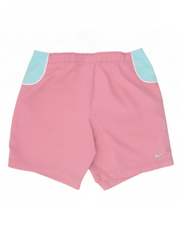 Shorts esportivos femininos Nike 12-13 anos grande poliéster colorblock rosa