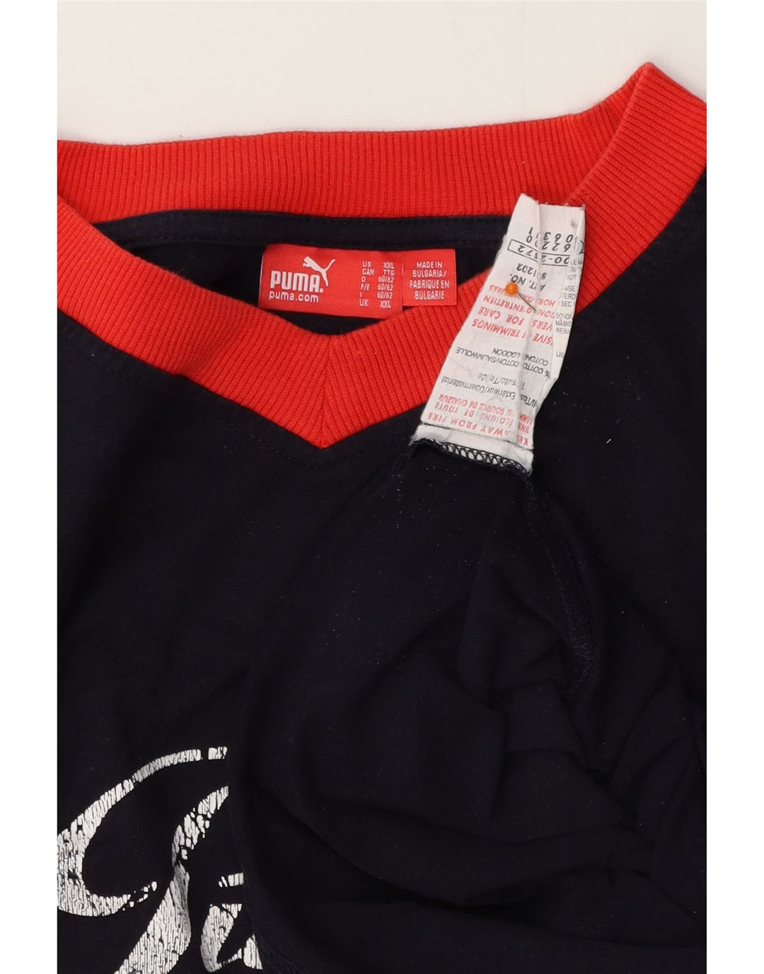 Camiseta gráfica masculina PUMA Top 2XL algodão azul marinho