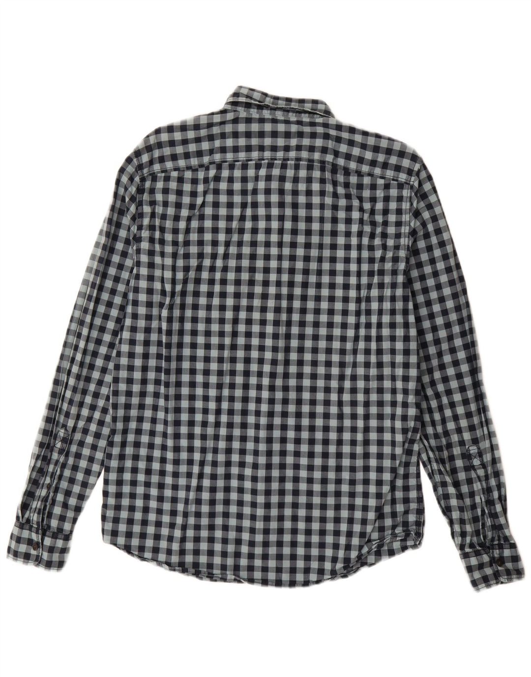 Camisa masculina Timberland Slim Fit média azul marinho algodão guingão