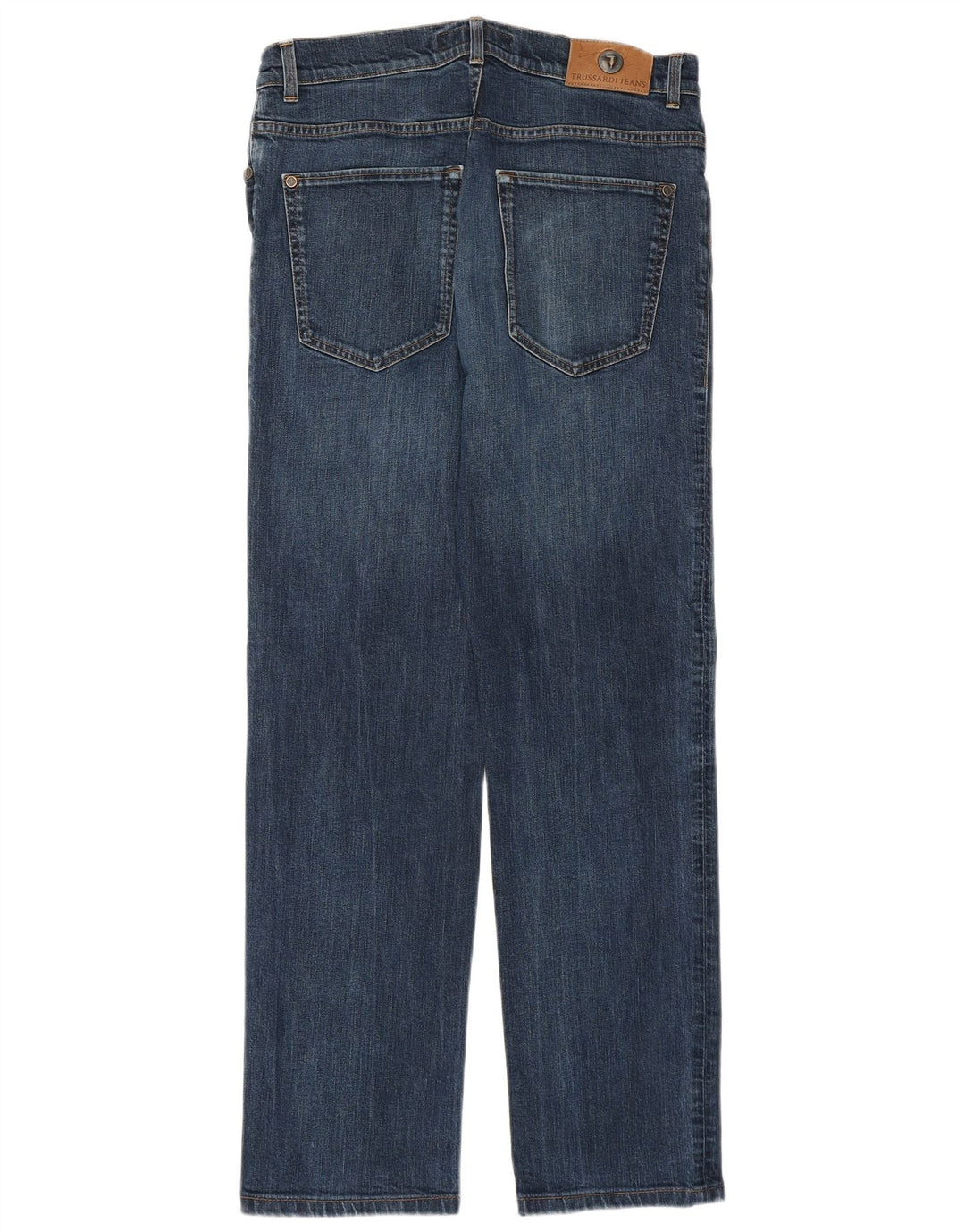 Jeans retos femininos Trussardi W32 L29 algodão azul