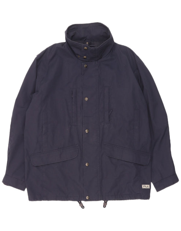 Jaqueta masculina Fila Utility IT 50 grande poliéster azul marinho