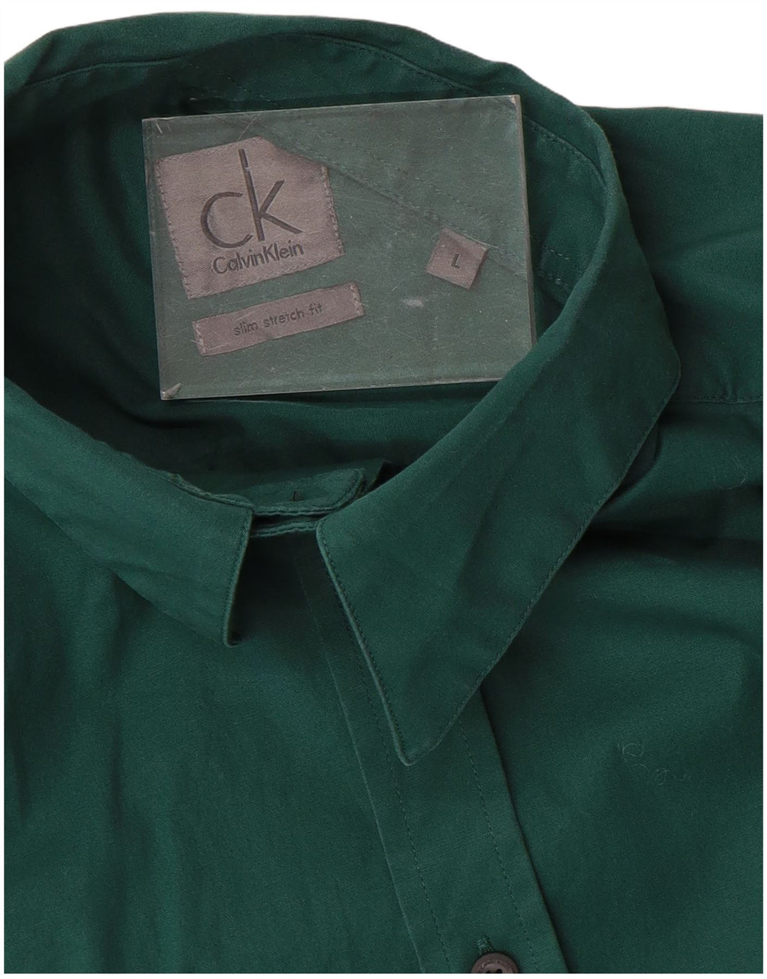 Camisa masculina CALVIN KLEIN Slim Fit grande verde