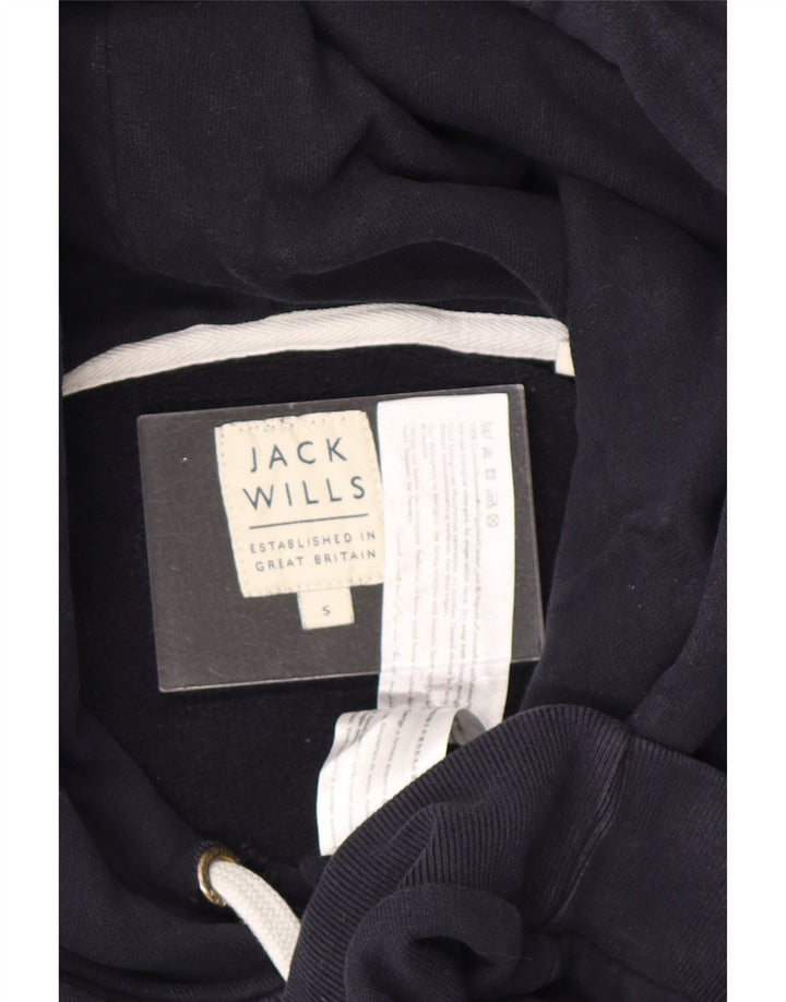 JACK WILLS Suéter masculino com capuz pequeno algodão azul marinho