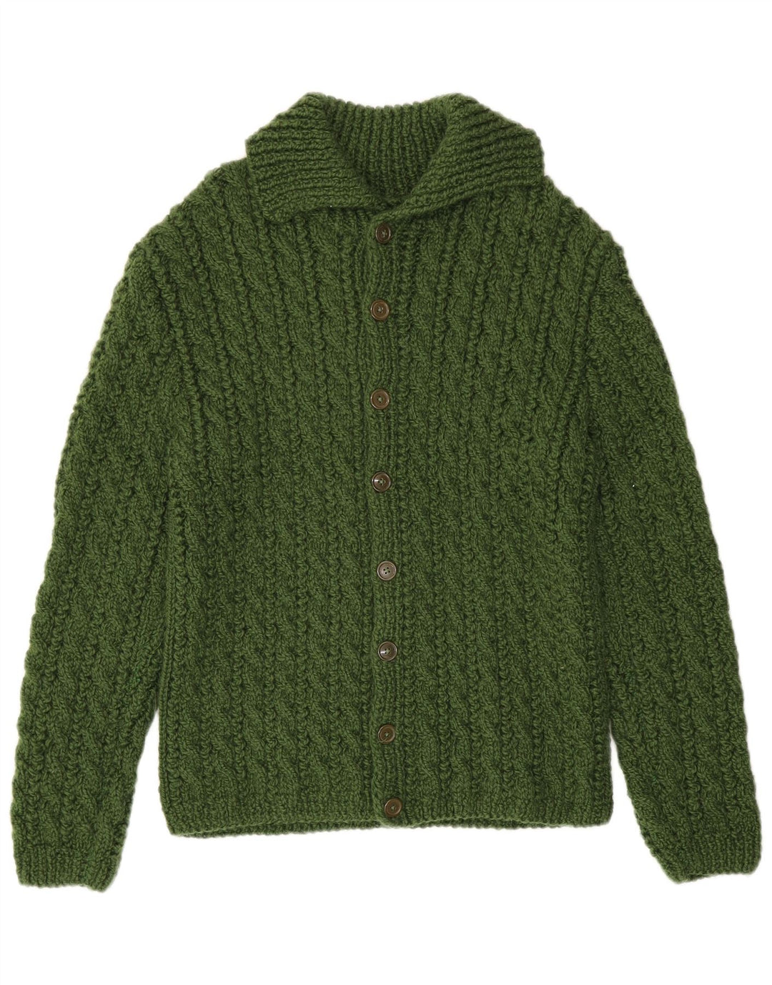 Suéter Cardigan Masculino Vintage Pequeno Verde