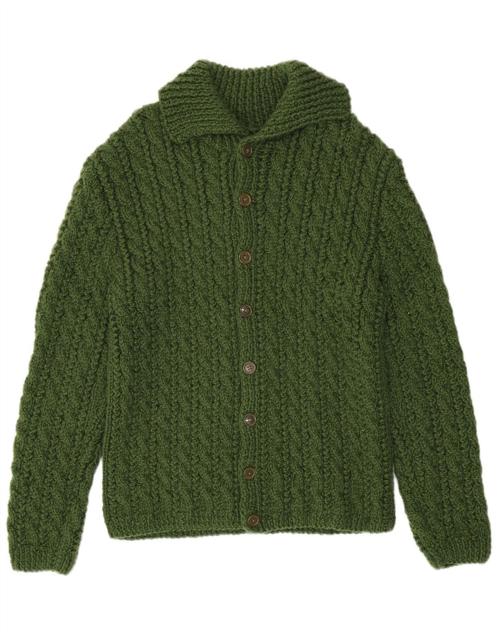 Suéter Cardigan Masculino Vintage Pequeno Verde
