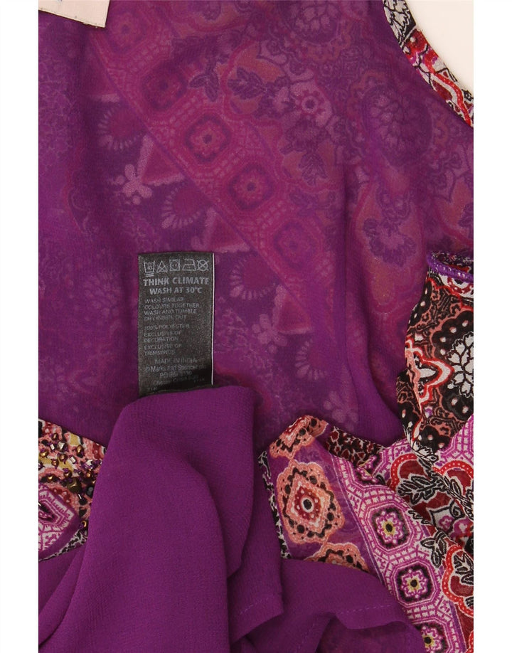 Vestido de verão feminino Marks & Spencer Reino Unido 16 grande poliéster floral multicolorido