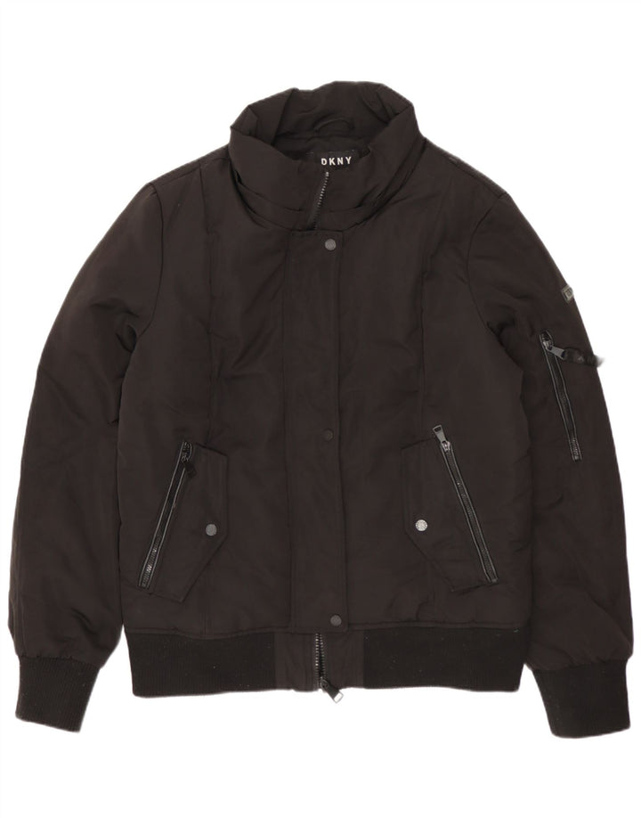 Jaqueta bomber feminina Dkny UK 14 poliéster preto médio