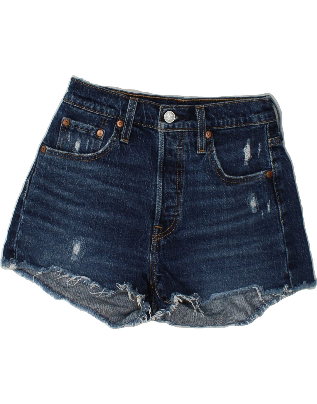 LEVI'S Womens 501 Denim Hot Pants W25 XS Blue Cotton Vintage Levi's and Second-Hand Levi's from Messina Hembry 