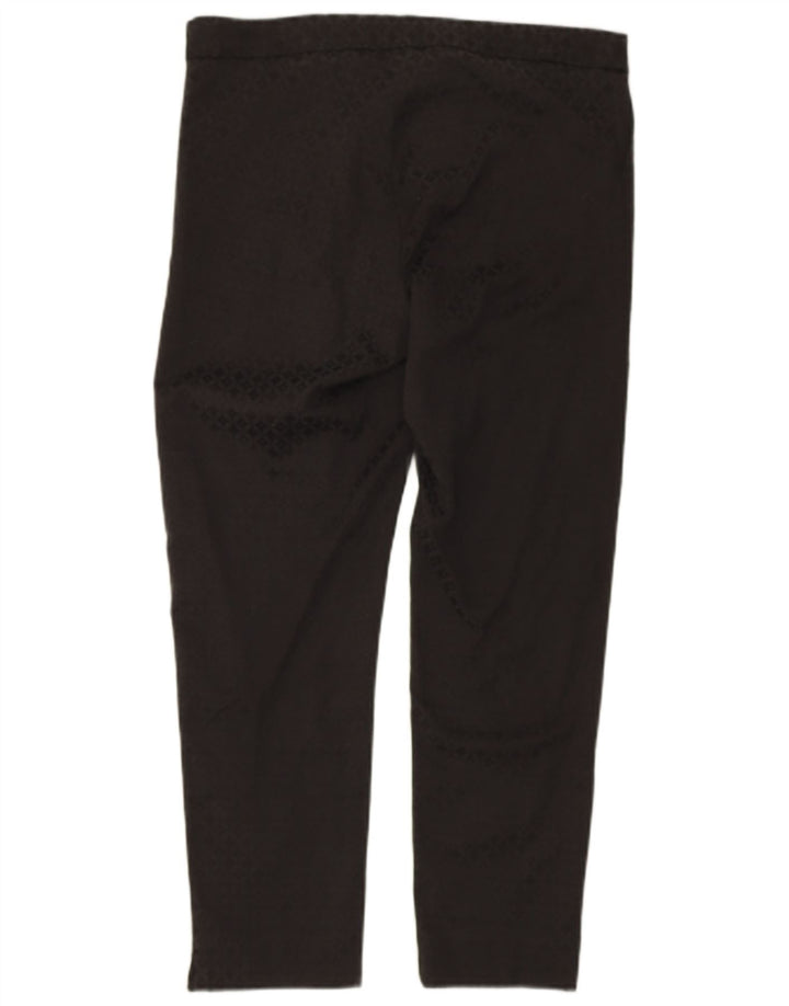 Calça chino feminina MONSOON W32 L27 algodão geométrico preto