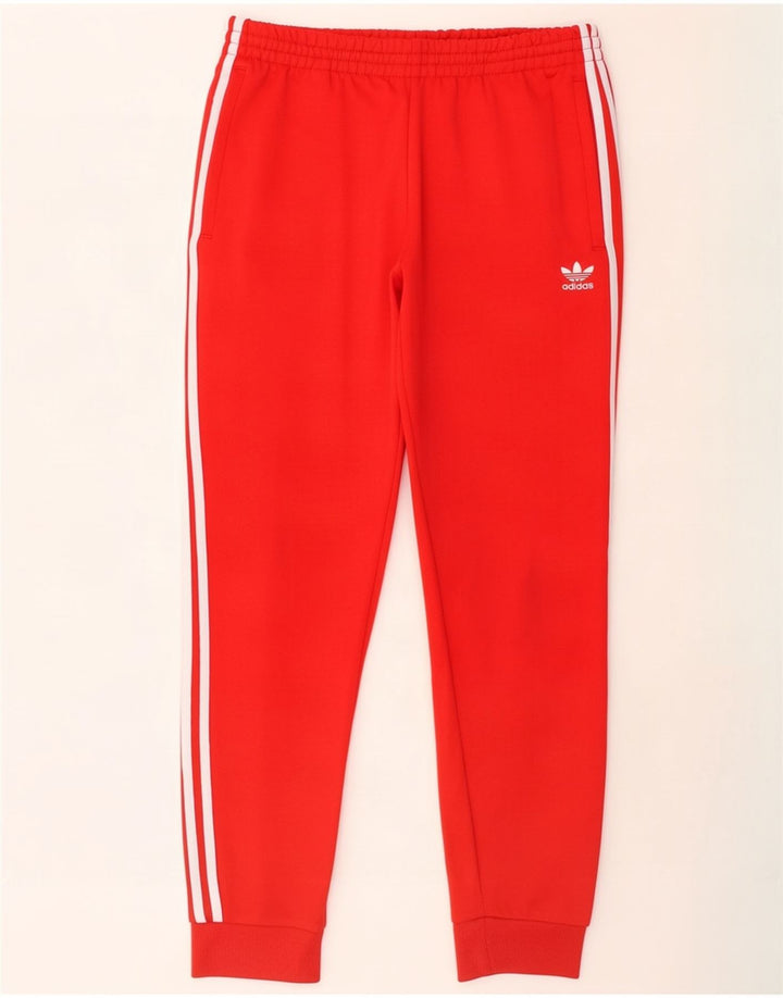 Adidas Mens Treino Calças Joggers Grande Poliéster Vermelho