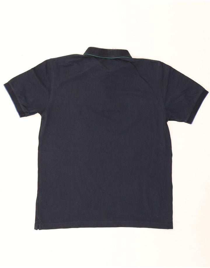 Camisa polo masculina Sun68 grande algodão azul marinho