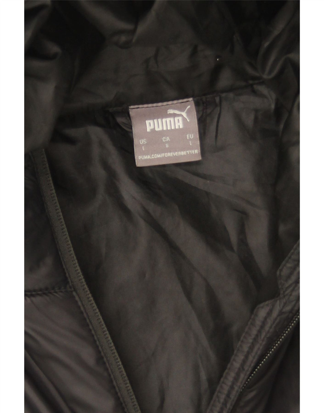 Jaqueta acolchoada com capuz masculina Puma UK 40 poliéster cinza grande