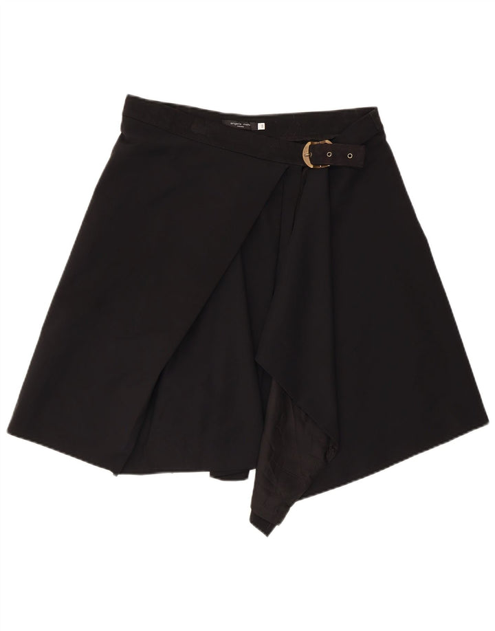 ANGELA MELE Saia feminina envolvente IT 44 médio W30 lã preta